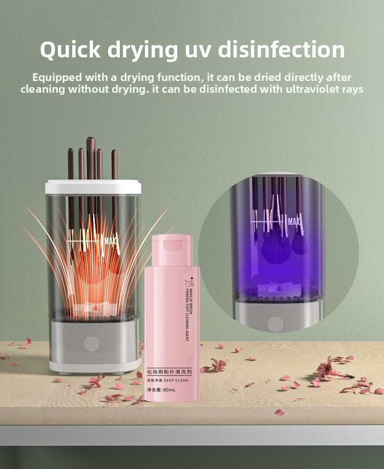 Automatic Makeup Brush Cleaning Machine with Drying and Disinfection
