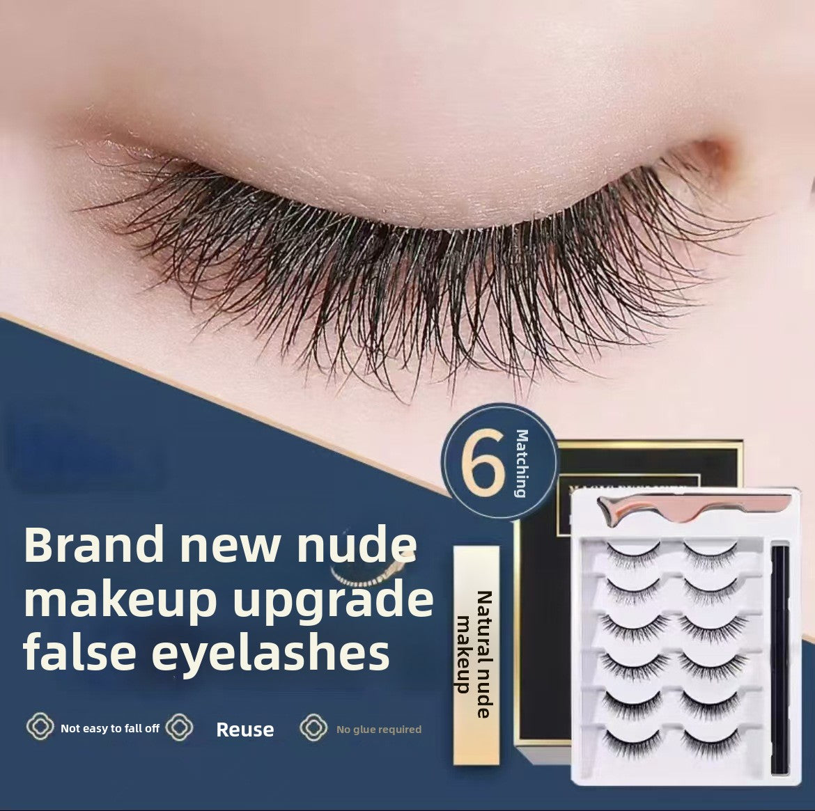 Super natural eyeliner, false eyelashes, eyelashes