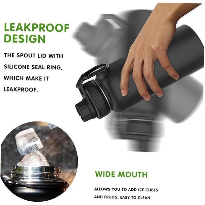 Insulated Stainless Steel Water Bottle with Straw