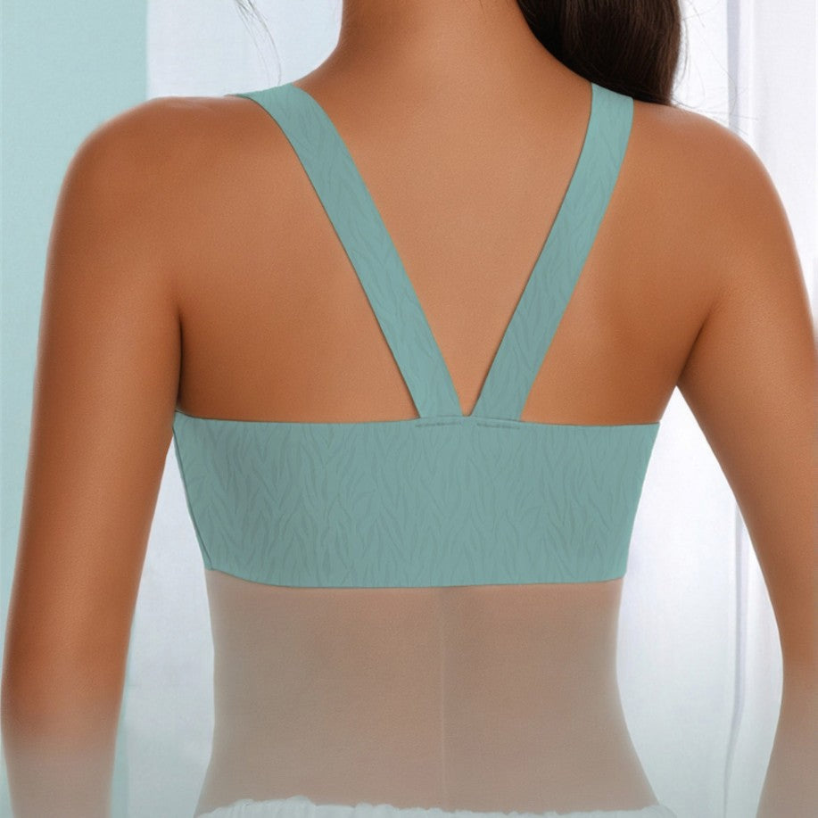 Sportive seamless and steel-free ultra-thin women's bra