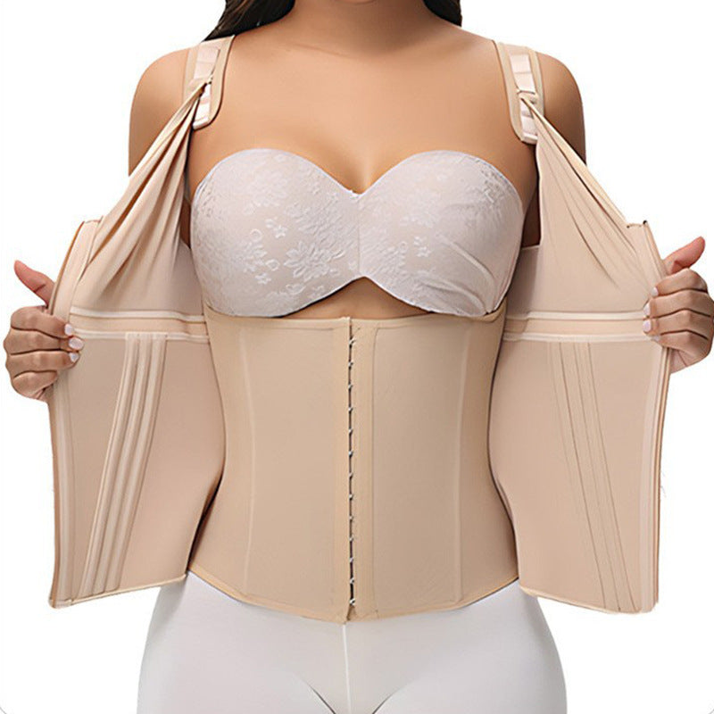 Women Mesh Shapewear with Built-in Bra Waist Cincher