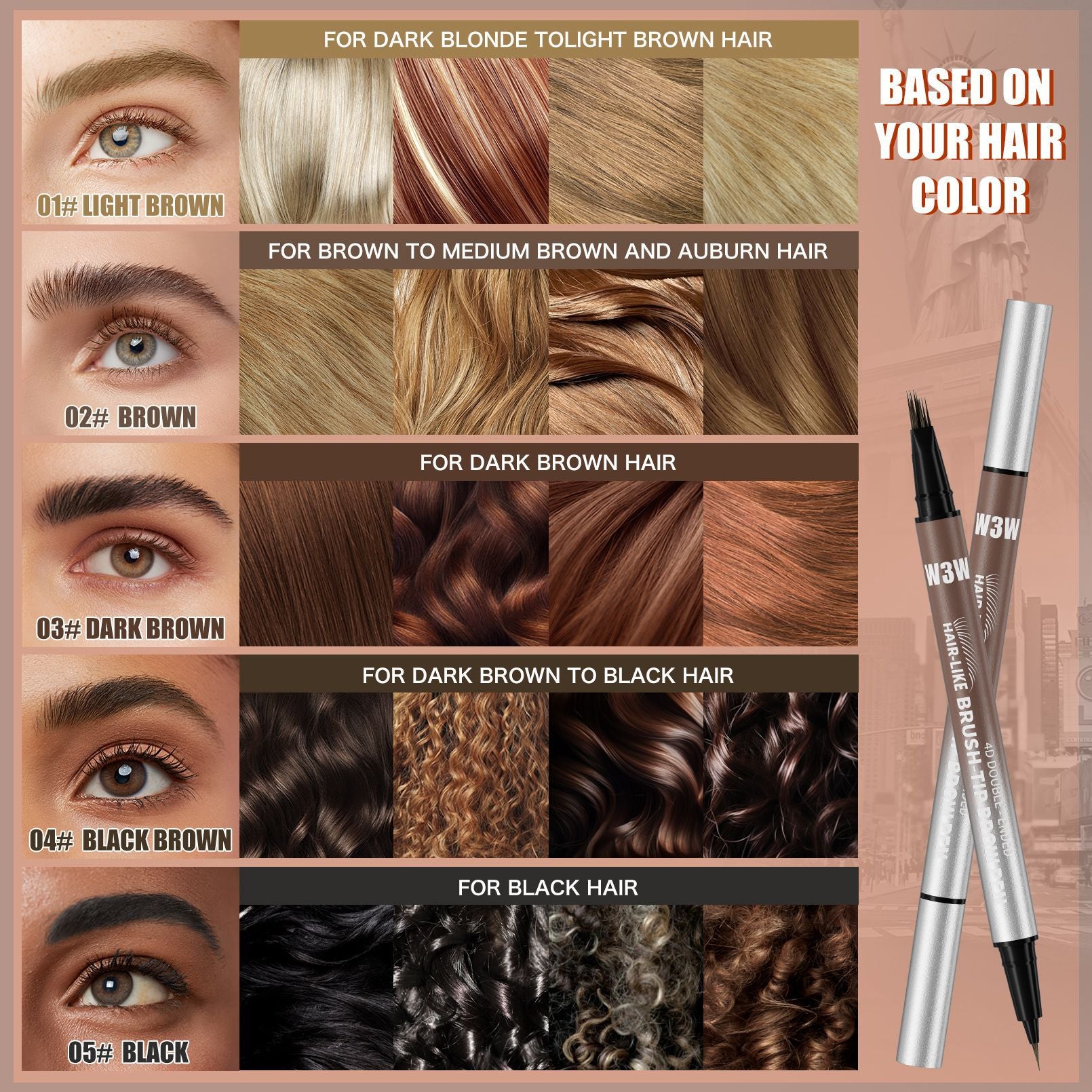Waterproof Long-Lasting Liquid Eyebrow Pencil