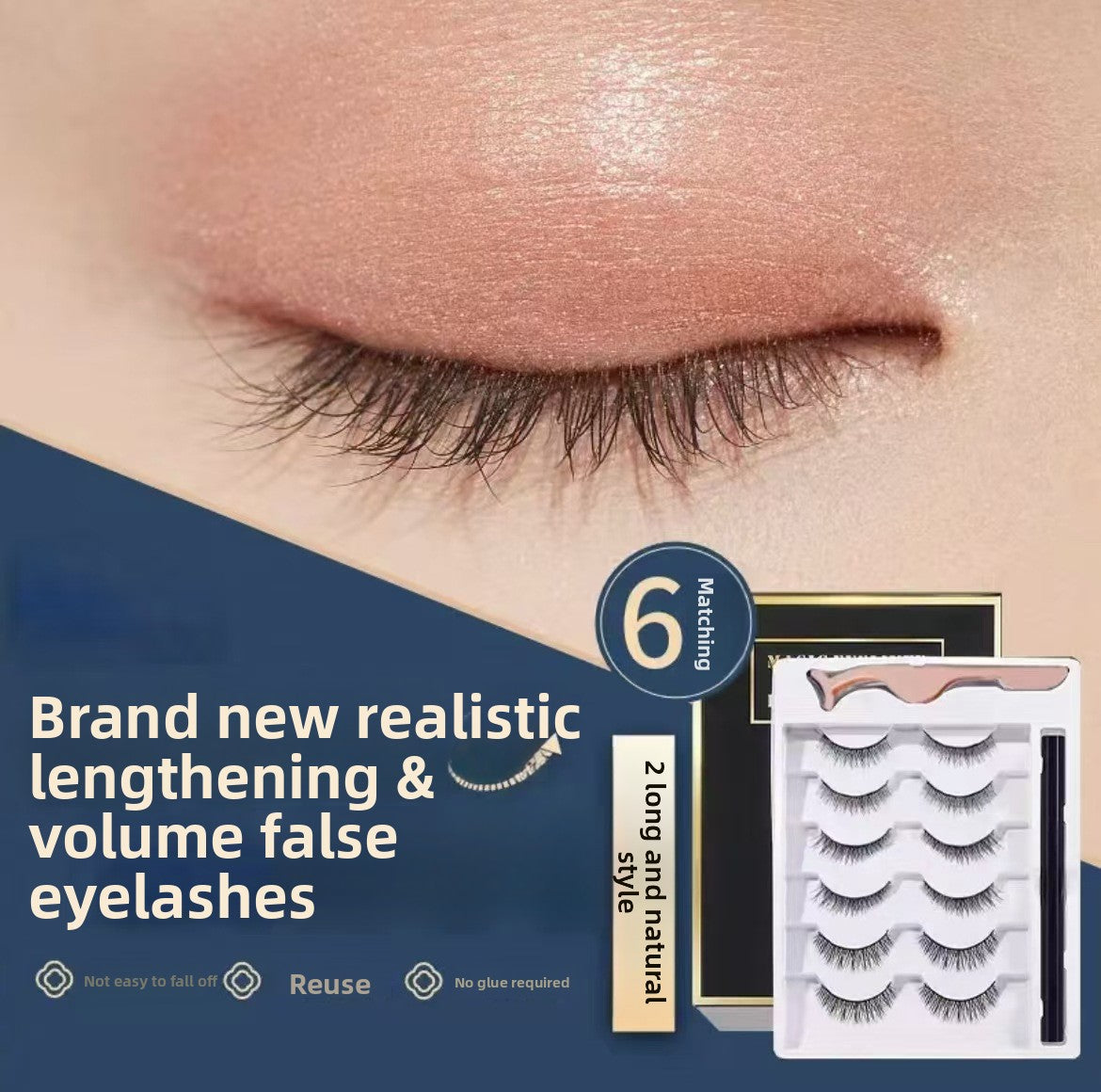 Super natural eyeliner, false eyelashes, eyelashes